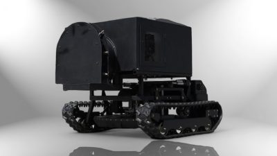 Tenk T-110 Maxi Beast s montiranim modulom, pogled iz kuta